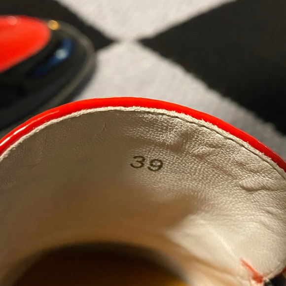 Oakley Red and Black Loafers with White Bow size 39 - Picture 6 of 7